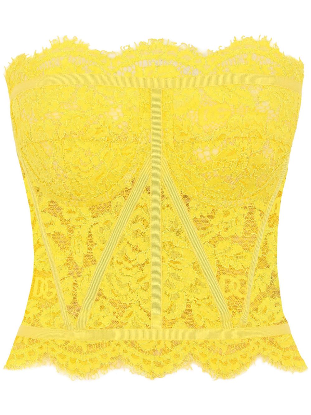 Dolce & Gabbana chantilly-lace strapless top