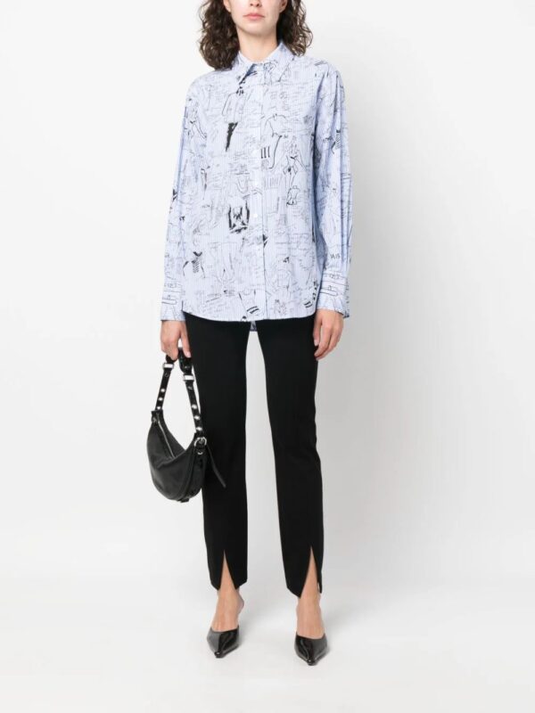 Karl Lagerfeld  graphic-print striped shirt - Image 2