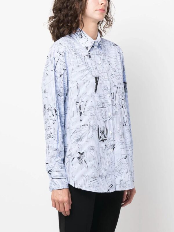 Karl Lagerfeld  graphic-print striped shirt - Image 3