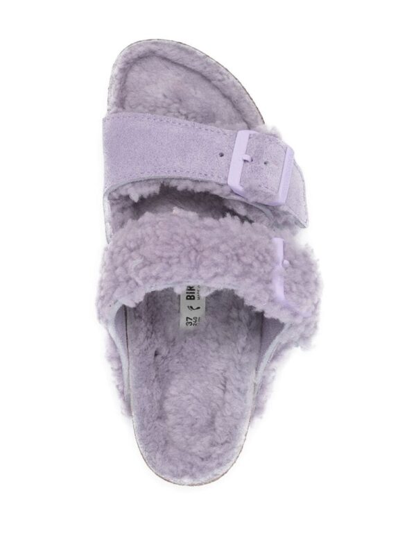 Birkenstock Teddy Split buckled slides - Image 4