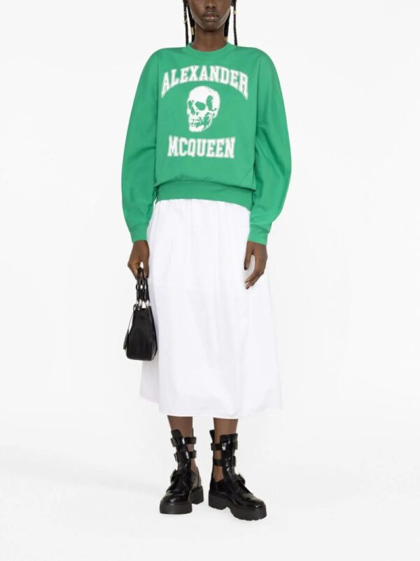 Alexander McQueen  skull-print stretch-cotton sweatshirt - Image 2