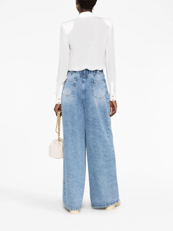 Balmain  padded shoulders silk blouse - Image 4