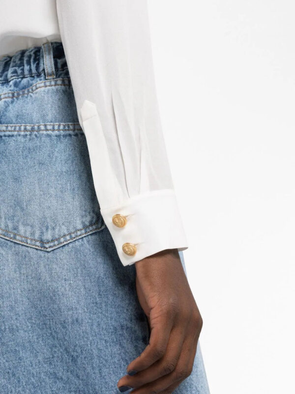 Balmain  padded shoulders silk blouse - Image 3