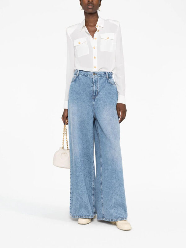 Balmain  padded shoulders silk blouse - Image 2