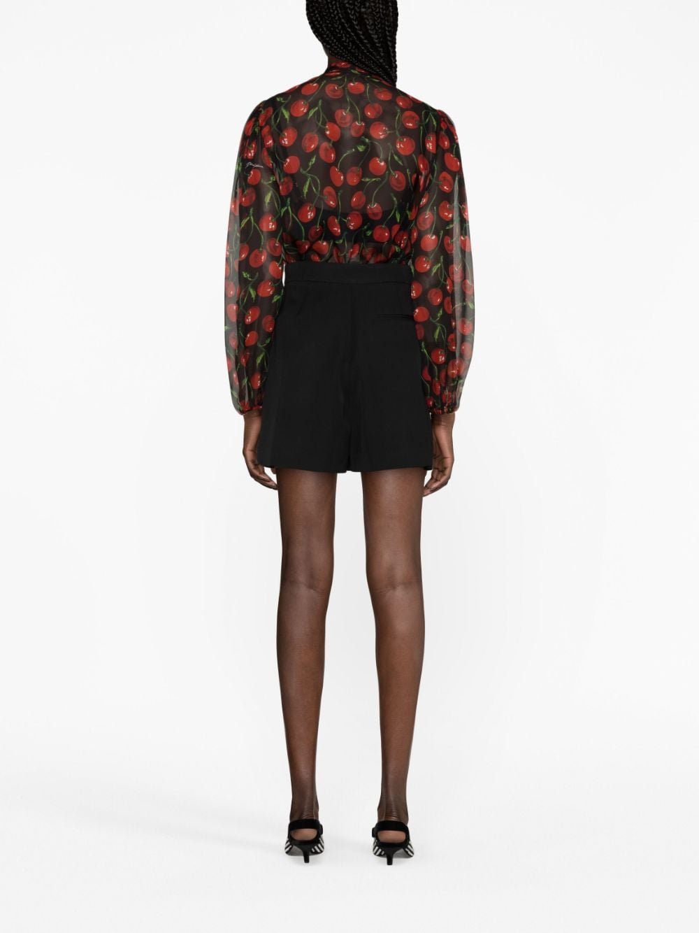 Dolce & Gabbana cherry-print silk blouse - Image 4