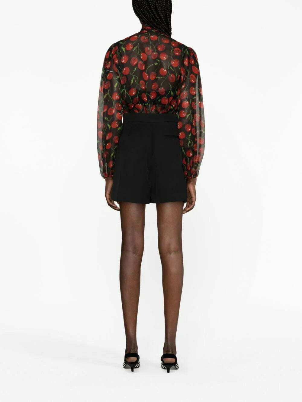 Dolce & Gabbana cherry-print silk blouse - Image 4