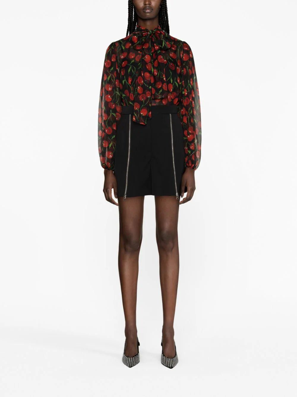 Dolce & Gabbana cherry-print silk blouse - Image 2