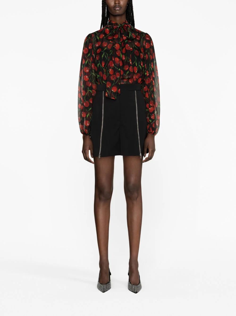 Dolce & Gabbana cherry-print silk blouse - Image 2