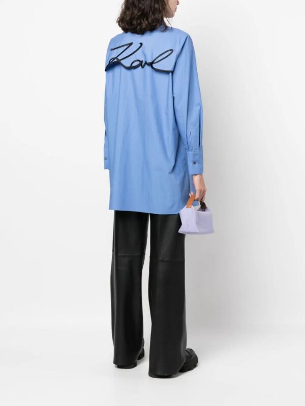 Karl Lagerfeld  logo-embroidered cotton shirt - Image 2