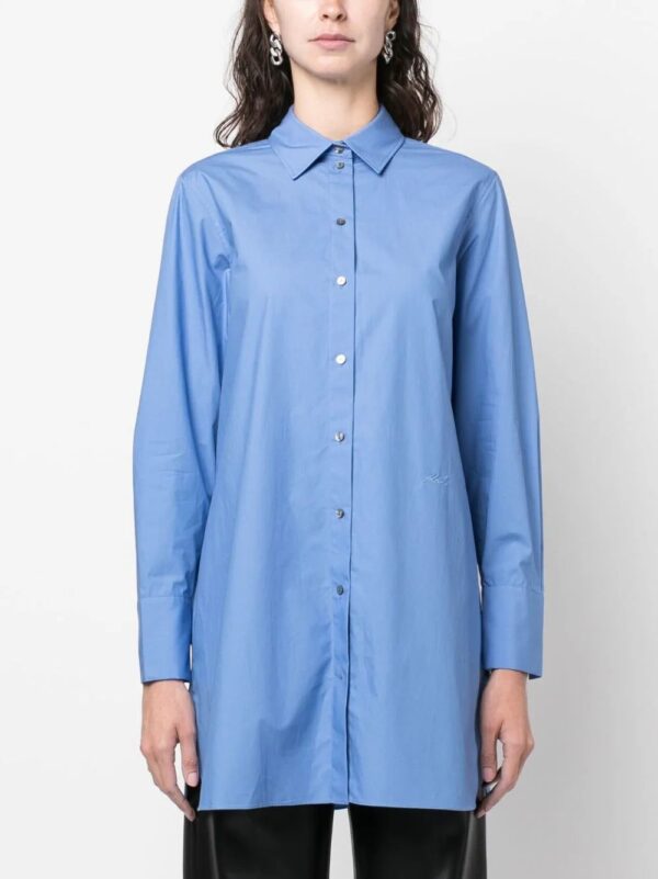 Karl Lagerfeld  logo-embroidered cotton shirt - Image 3