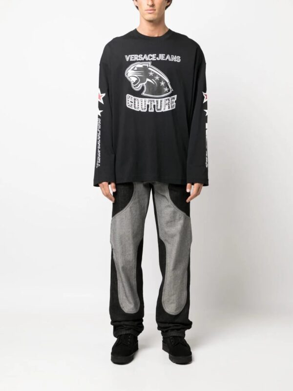 Versace Jeans Couture  logo-print long-sleeve top - Image 2
