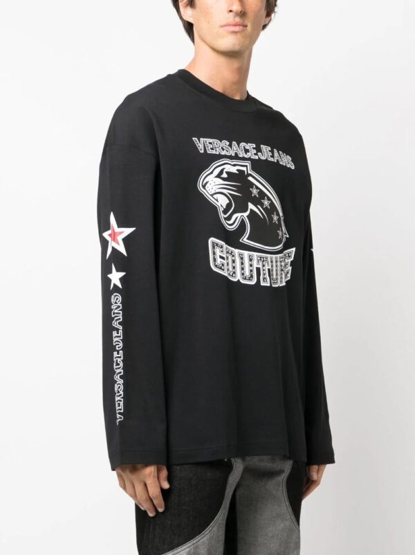 Versace Jeans Couture  logo-print long-sleeve top - Image 3