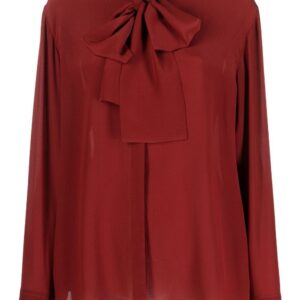 Balmain pussy-bow silk blouse