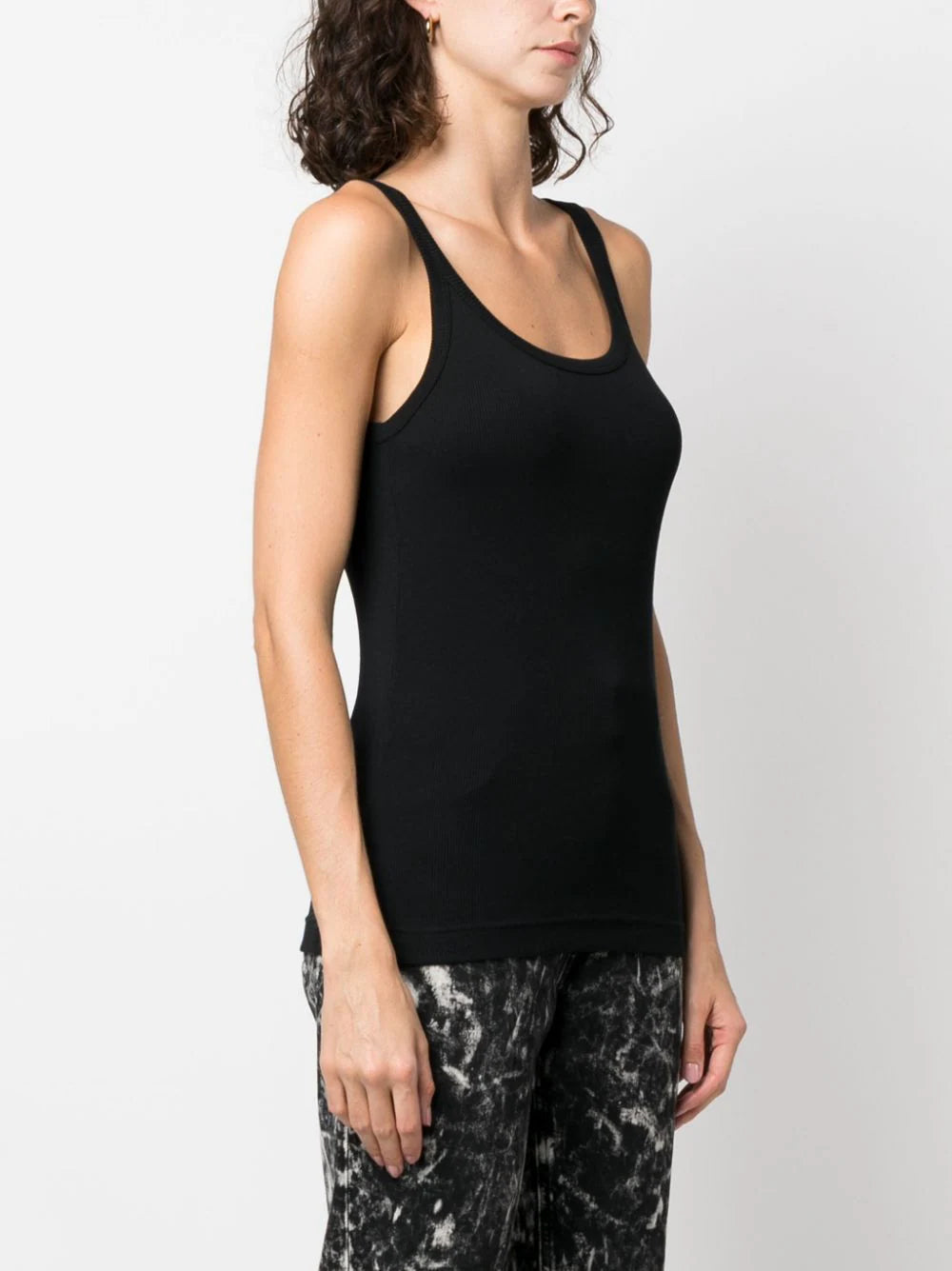 Dolce & Gabbana logo-patch ribbed tank top - Image 3