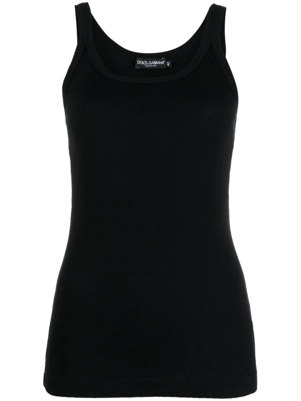 Dolce & Gabbana logo-patch ribbed tank top