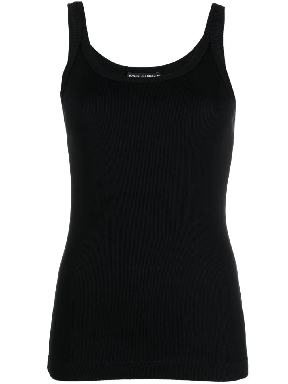Dolce & Gabbana logo-patch ribbed tank top