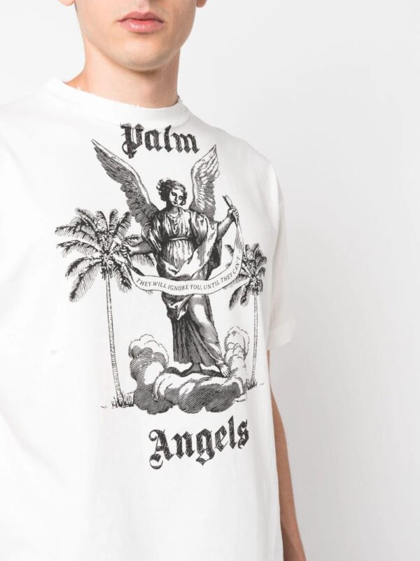 Palm Angels  slogan-print cotton T-shirt - Image 4