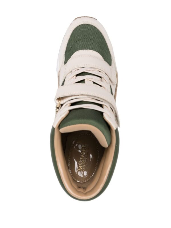Michael Michael Kors Gentry high-top leather wedge sneakers - Image 4