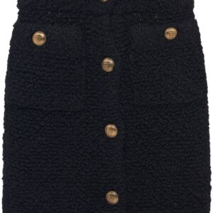 Prada  button-up bouclé miniskirt
