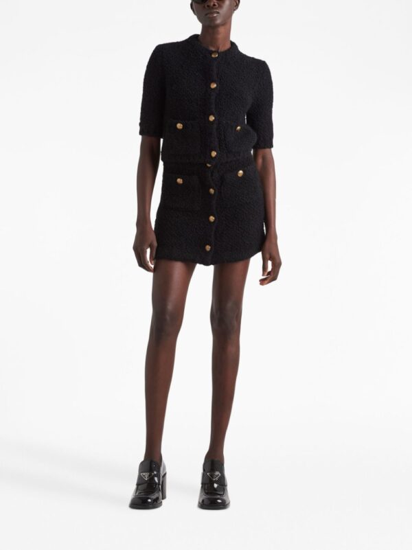 Prada  button-up bouclé miniskirt - Image 2