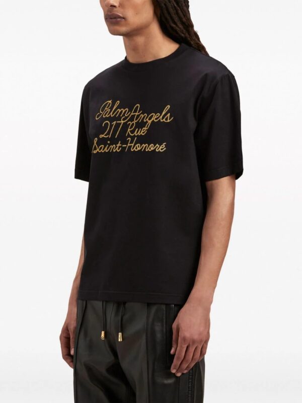 Palm Angels  logo-embroidered cotton T-shirt - Image 4