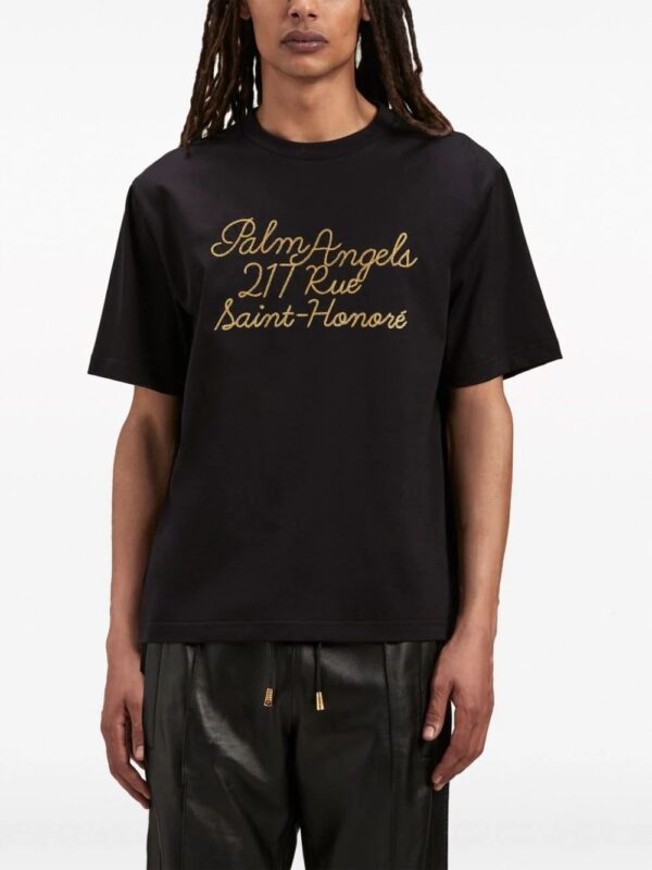 Palm Angels  logo-embroidered cotton T-shirt - Image 3