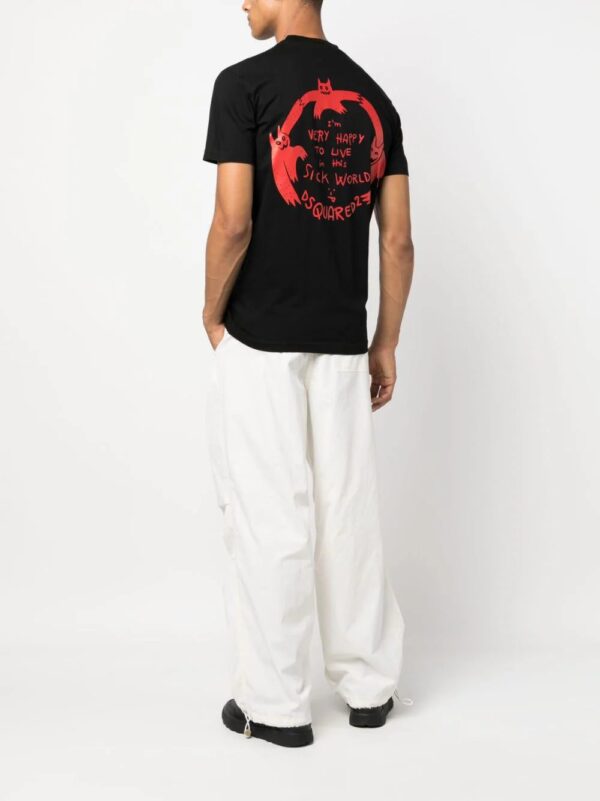Dsquared2  slogan-print cotton T-shirt - Image 2