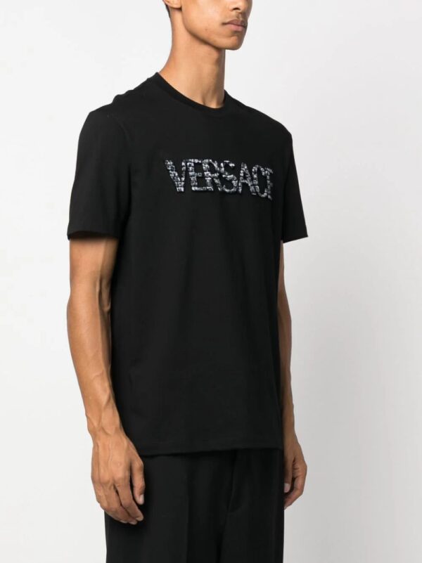 Versace  logo-appliqué cotton T-shirt - Image 3