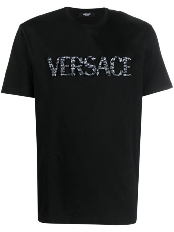 Versace  logo-appliqué cotton T-shirt