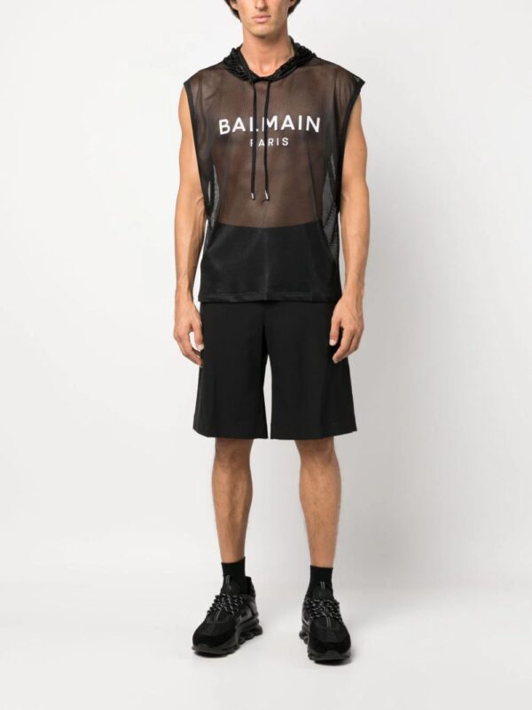Balmain  logo-print sleeveless top - Image 2