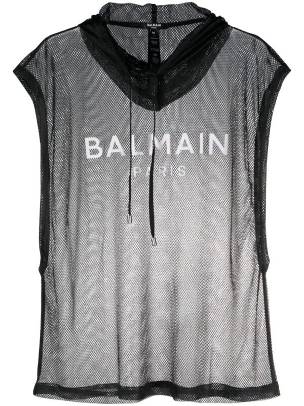 Balmain  logo-print sleeveless top