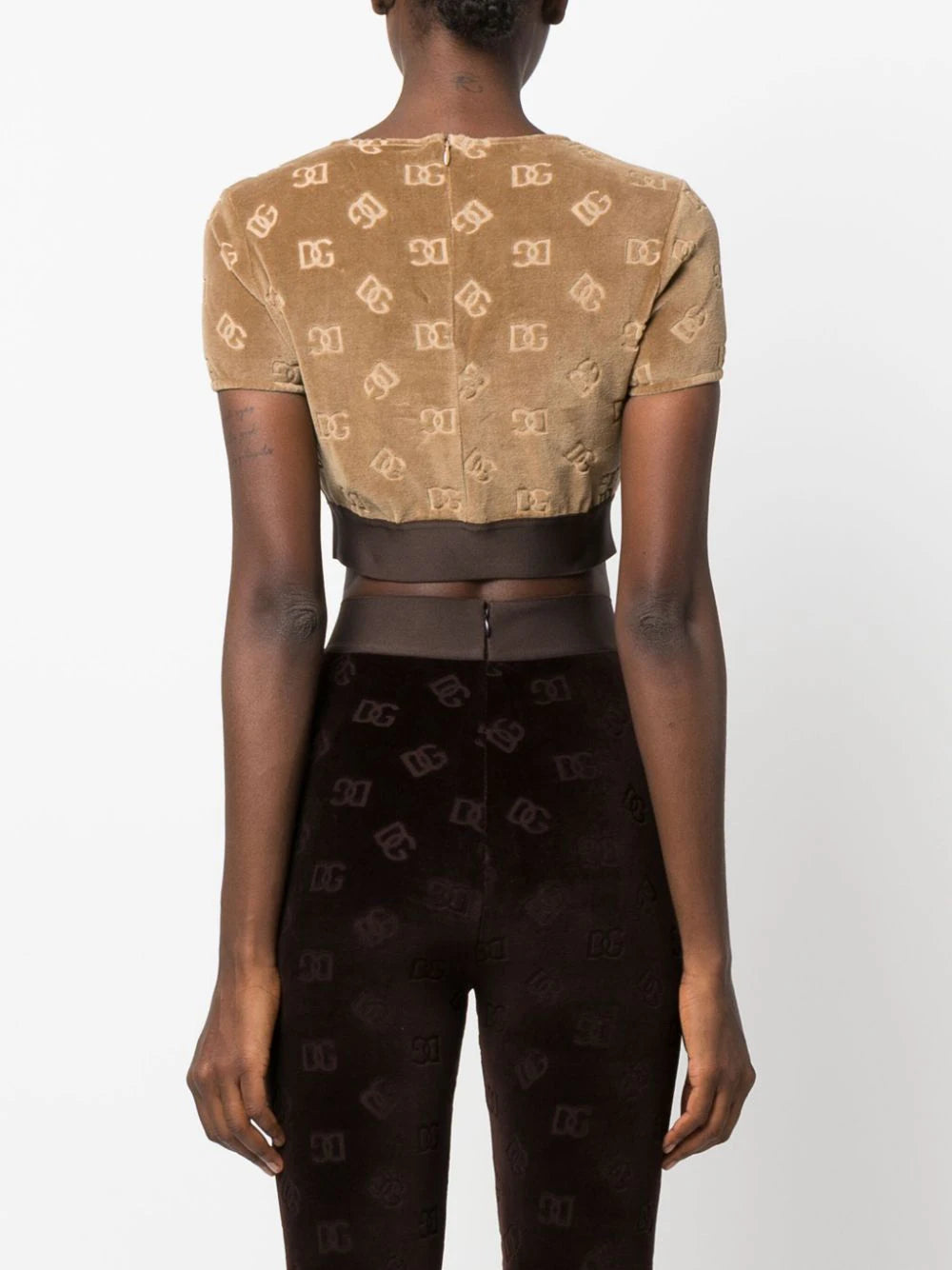 Dolce & Gabbana logo-debossed crop top - Image 4