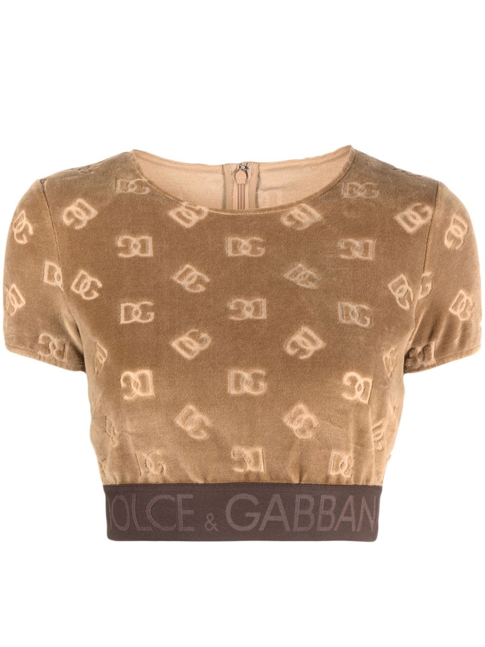 Dolce & Gabbana logo-debossed crop top