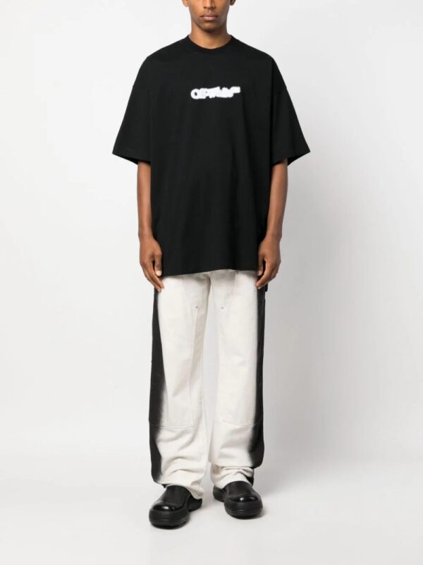Off-White  blurred logo-print cotton T-shirt - Image 2