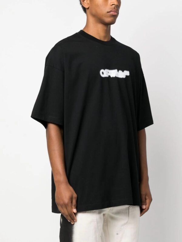 Off-White  blurred logo-print cotton T-shirt - Image 3