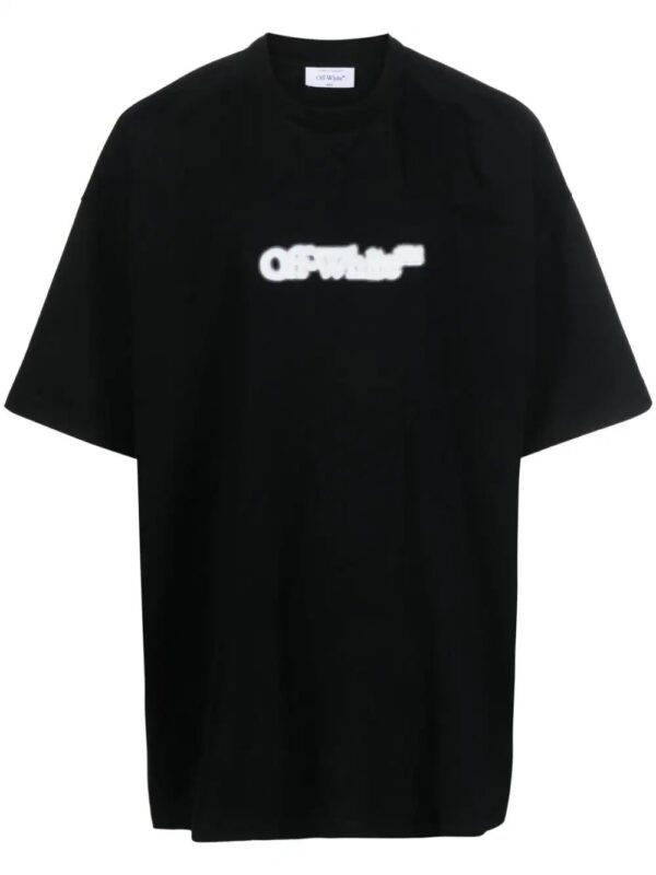 Off-White  blurred logo-print cotton T-shirt