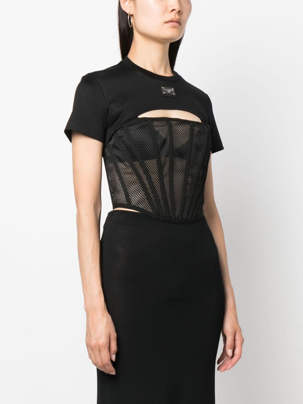 Dolce & Gabbana logo-plaque cropped top - Image 3