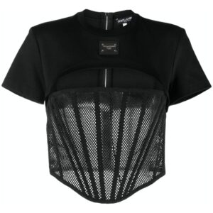 Dolce & Gabbana logo-plaque cropped top