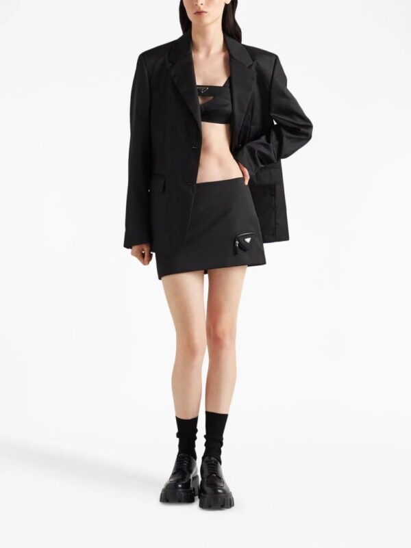 Prada  Re-Nylon pouch-embellished miniskirt - Image 2