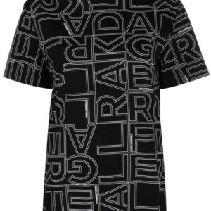 Karl Lagerfeld  monogram-pattern cotton T-shirt