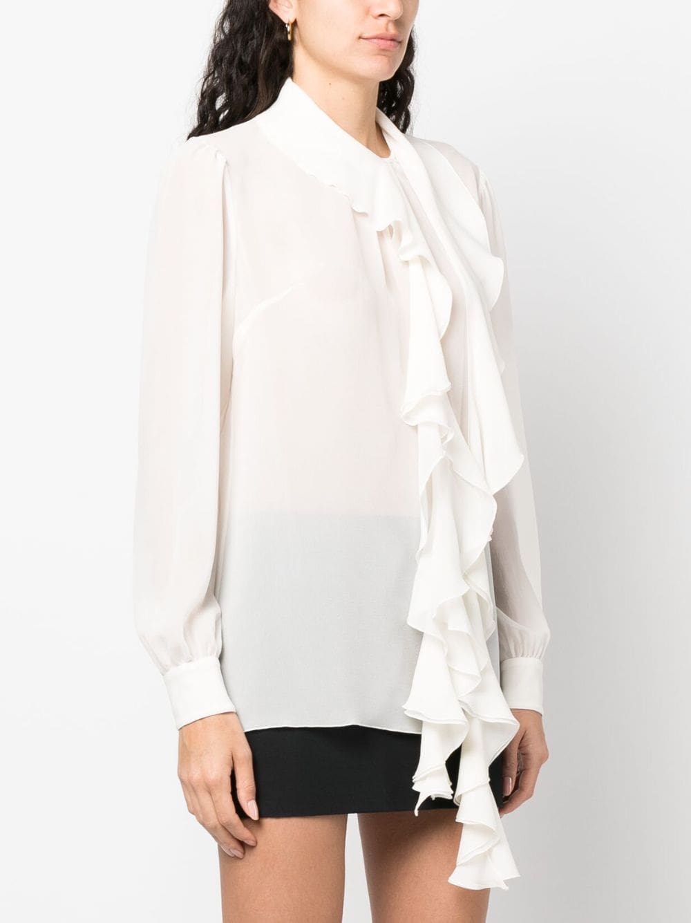 Dolce & Gabbana frilled-trim silk blouse - Image 3