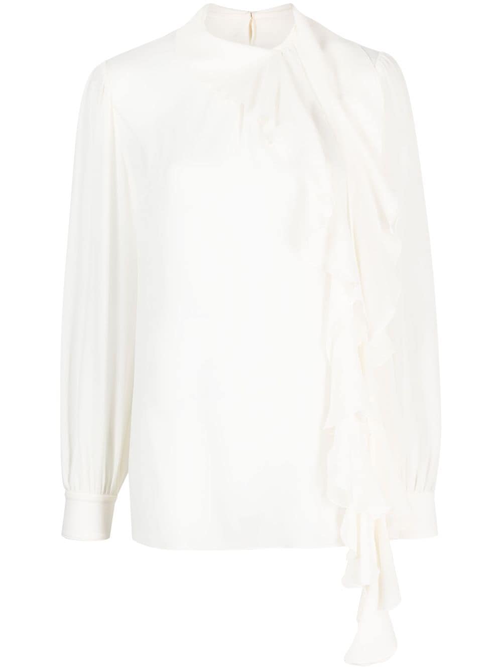 Dolce & Gabbana frilled-trim silk blouse