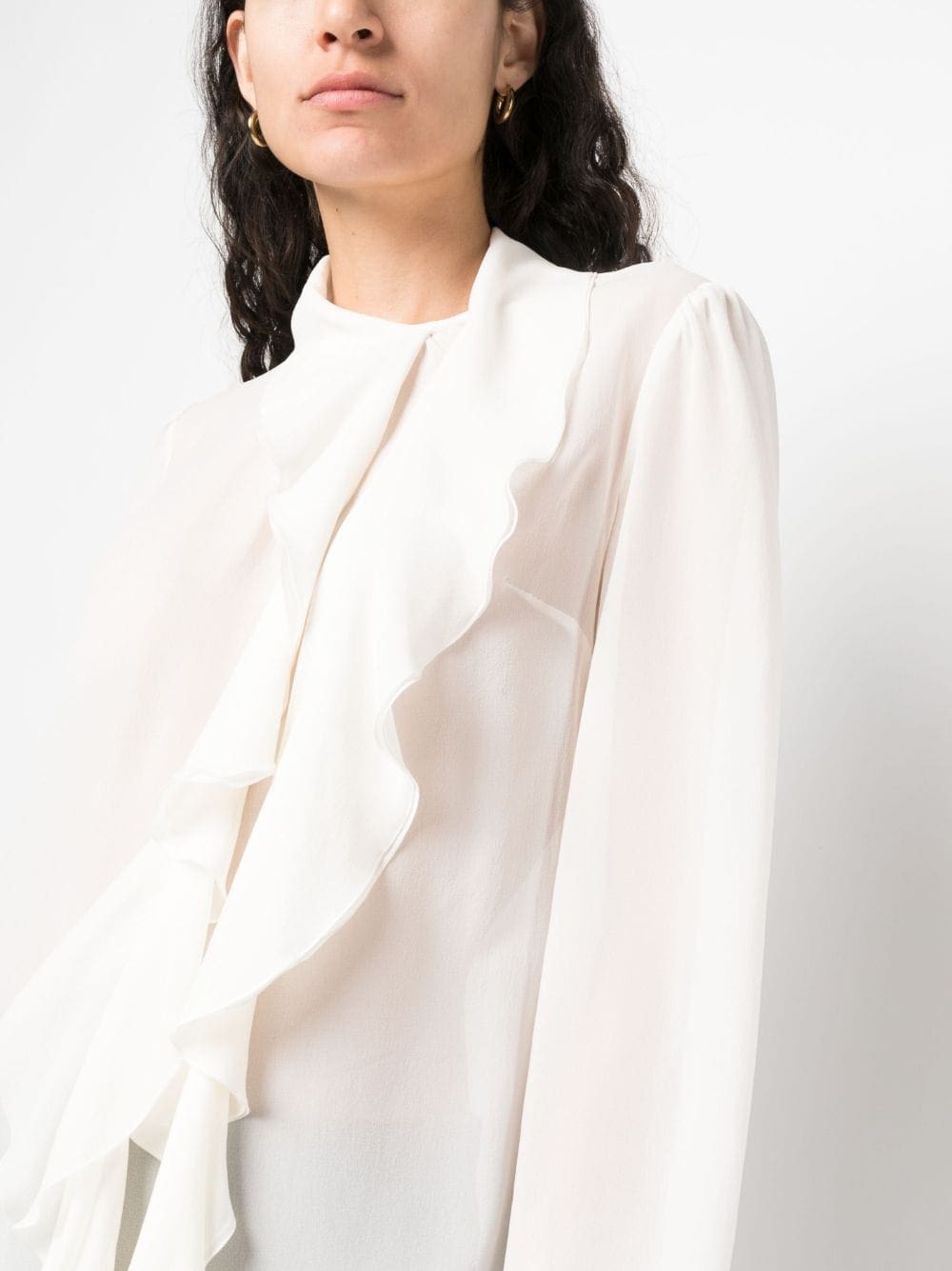 Dolce & Gabbana frilled-trim silk blouse - Image 5