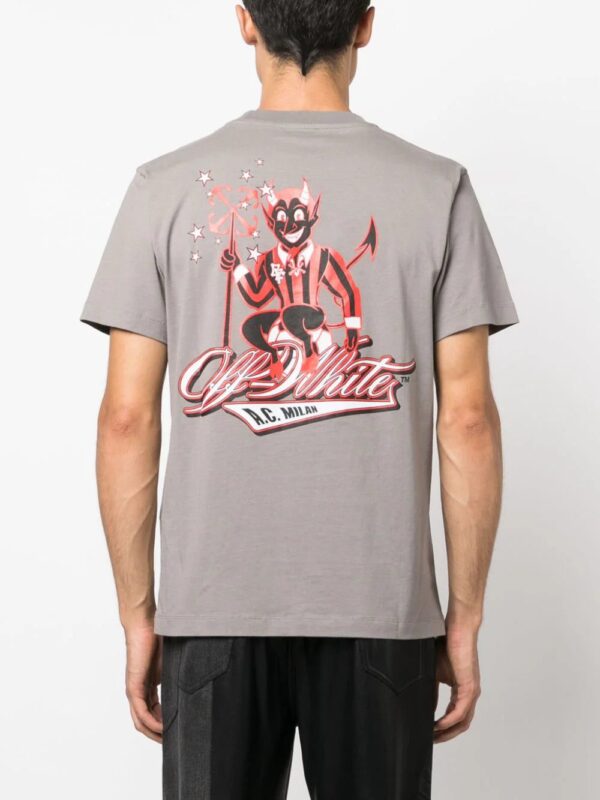 Off-White  x AC Milan graphic-print cotton T-shirt - Image 4