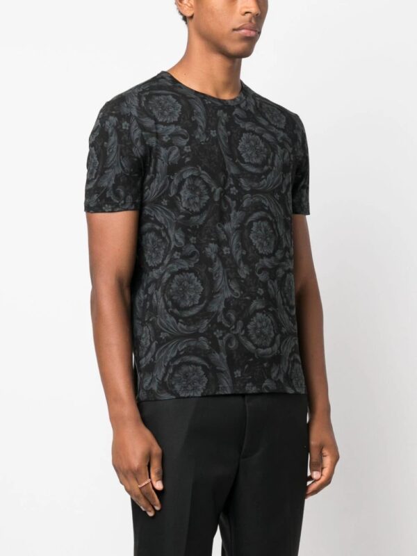 Versace  baroque-print cotton T-shirt - Image 3