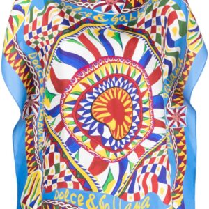 Dolce & Gabbana  asymmetric-print silk tunic