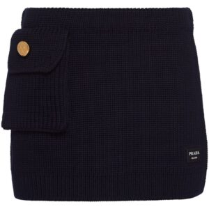 Prada  ribbed-knit wool miniskirt