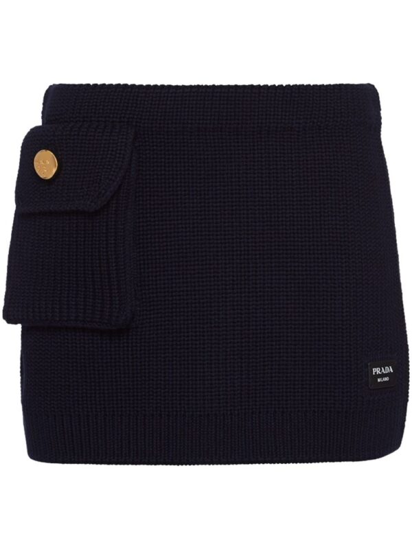 Prada  ribbed-knit wool miniskirt