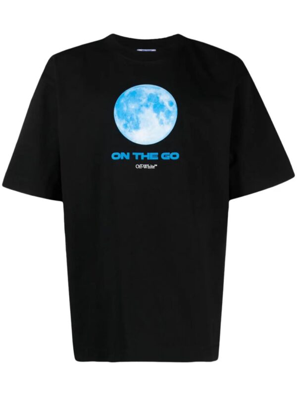 Off-White  moon-print cotton T-shirt