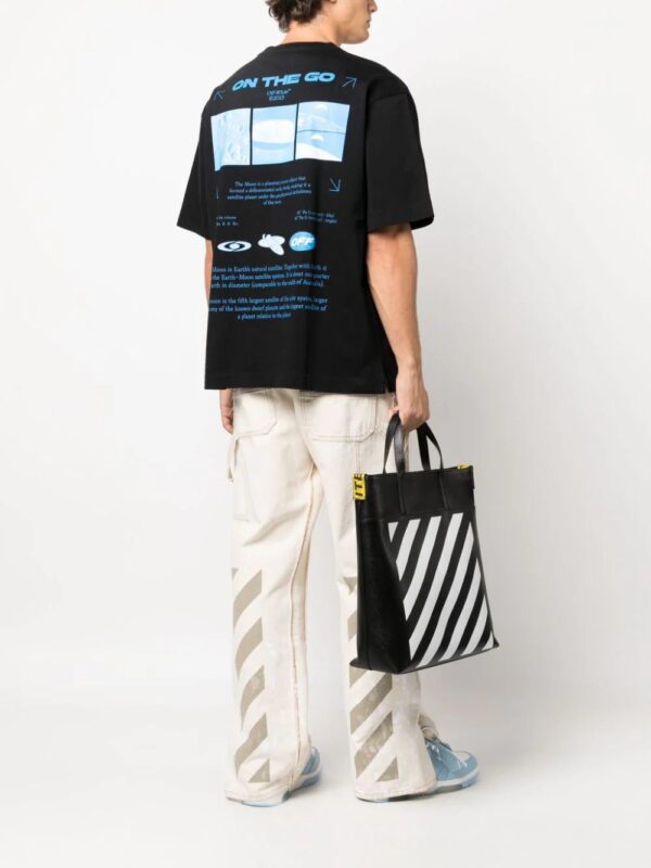 Off-White  moon-print cotton T-shirt - Image 2